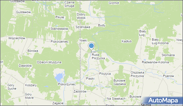 mapa Ruda Pilczycka, Ruda Pilczycka na mapie Targeo